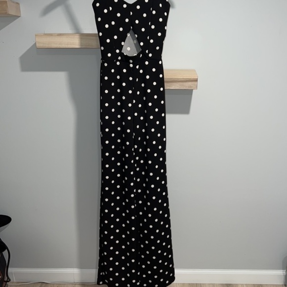 Fashion nova black and white polka dot‎ jumpsuit - Picture 2 of 5
